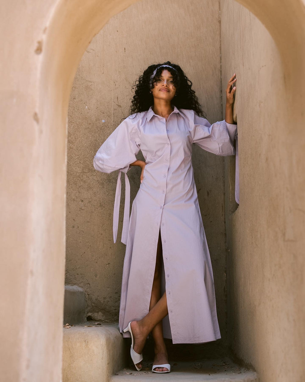 Maxi Cotton Shirt Dress