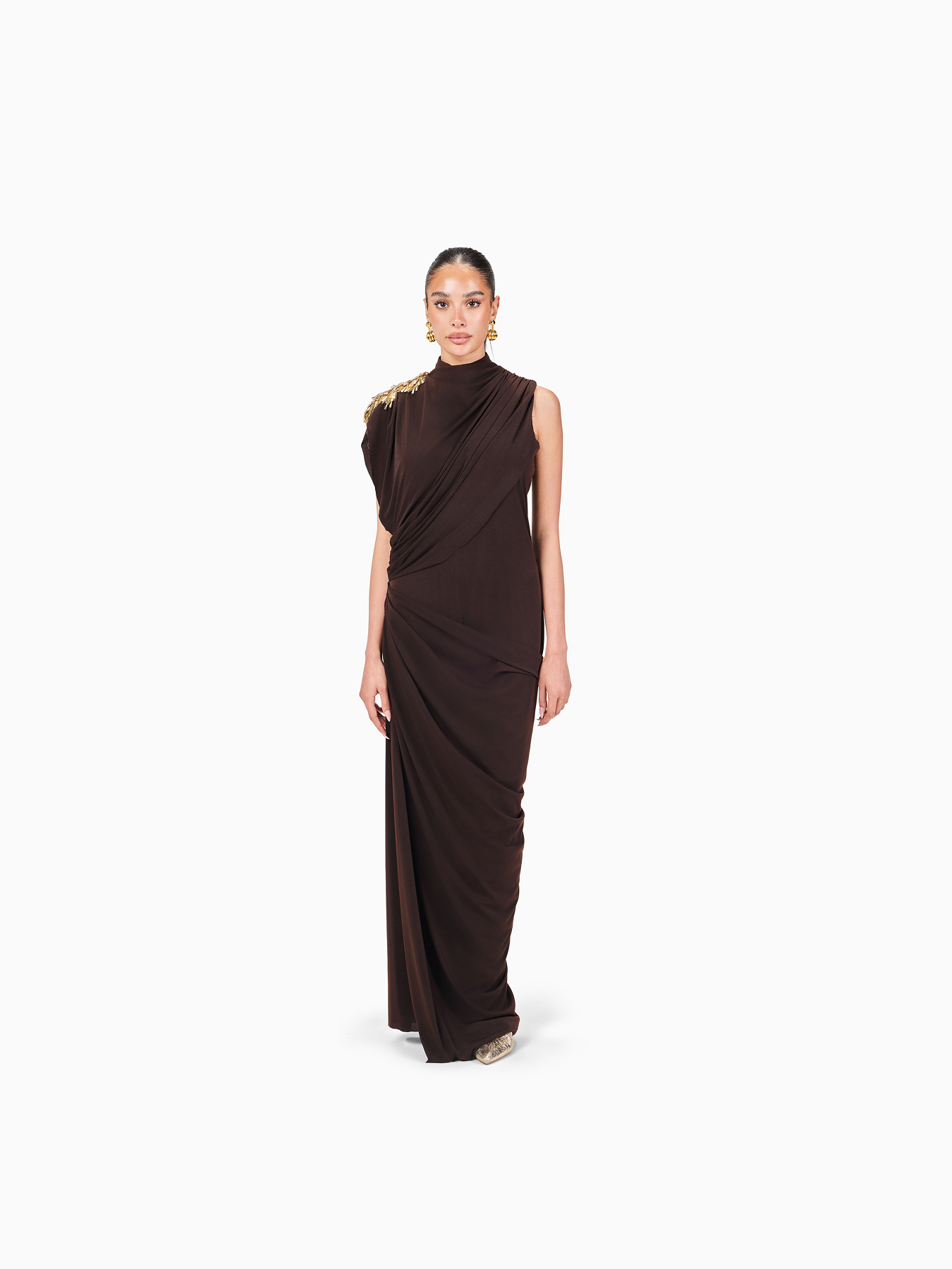 Limited Edition Hand-made Draped Maxi Dress