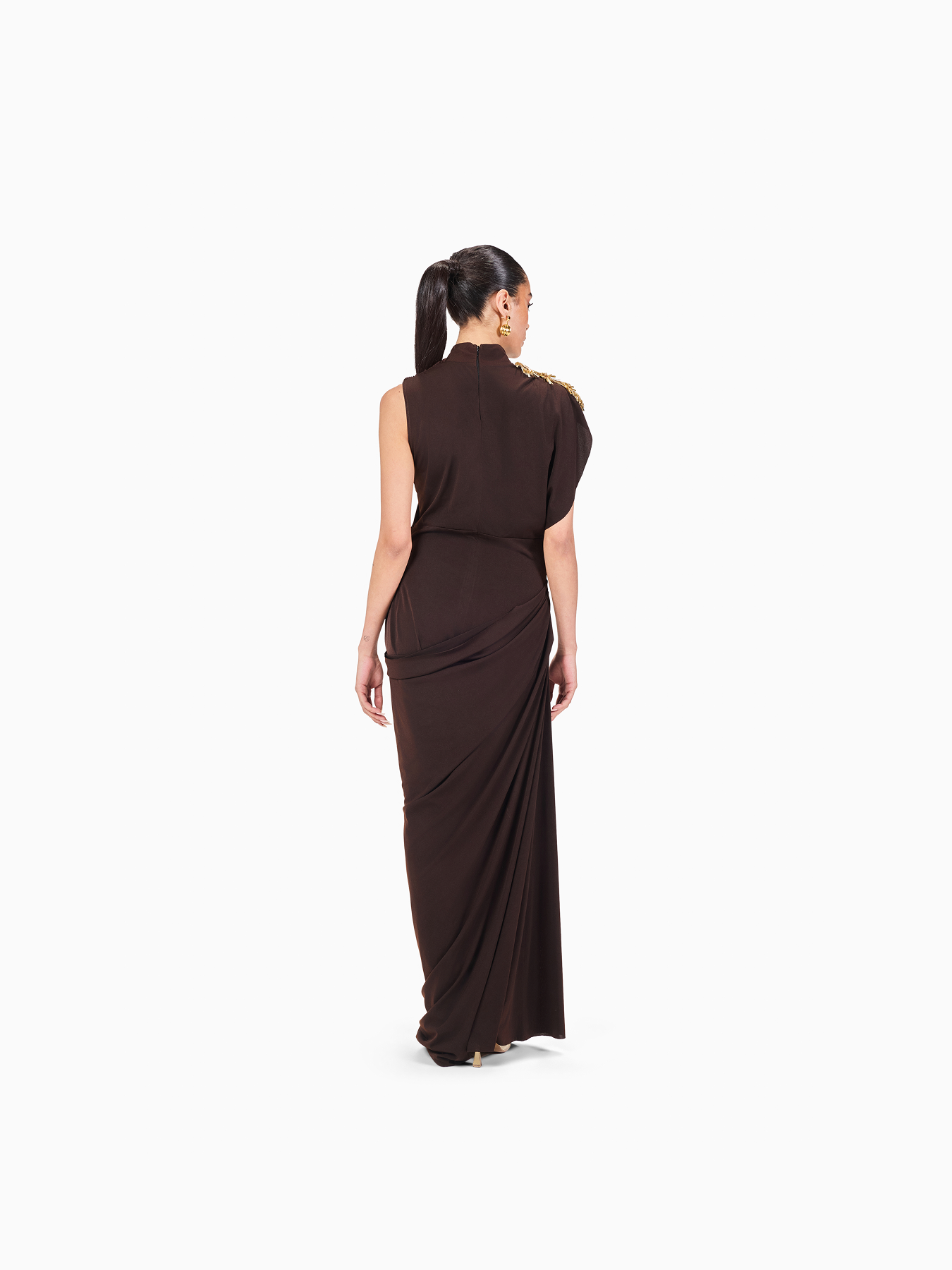 Limited Edition Hand-made Draped Maxi Dress