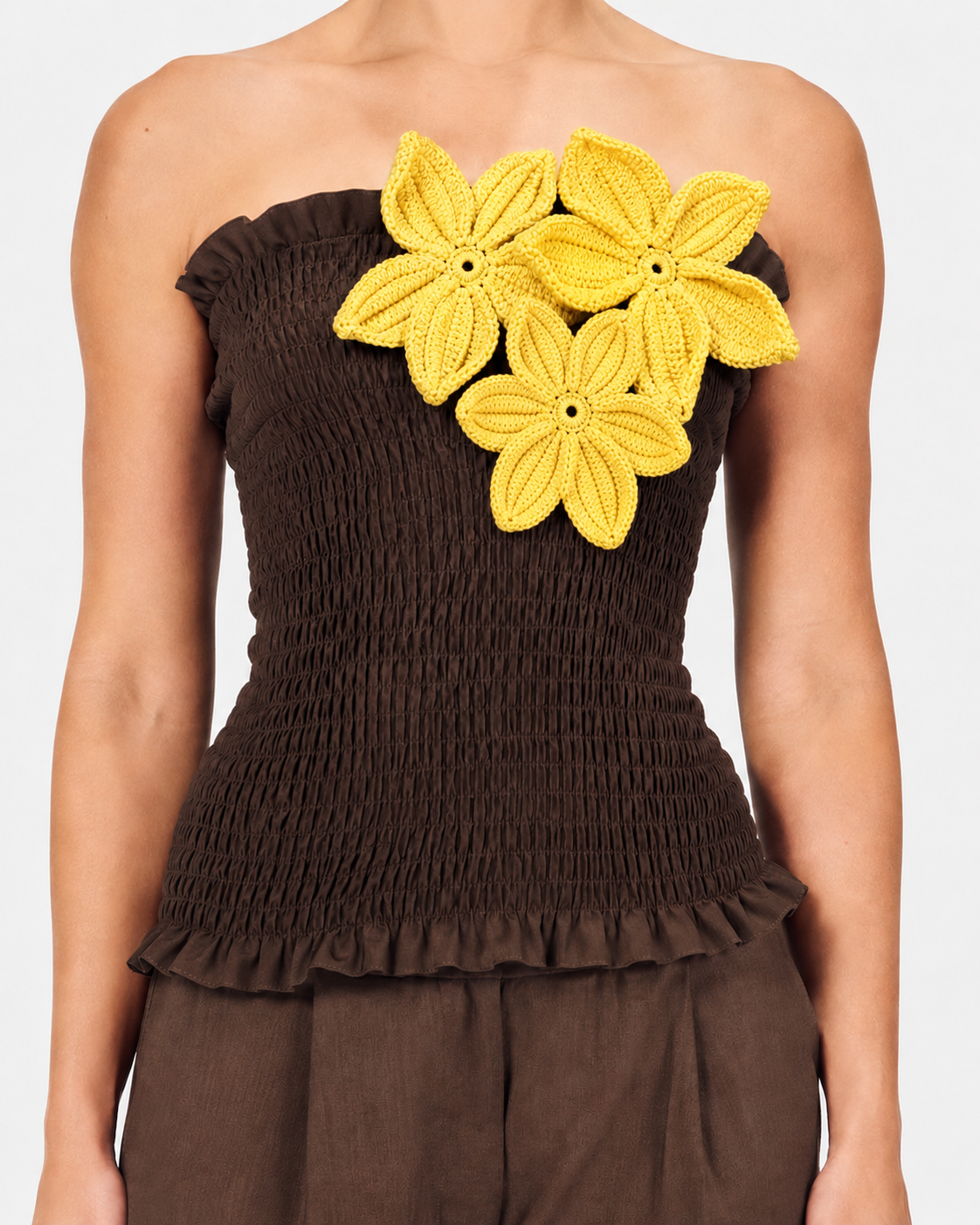 Smocked Floral Top