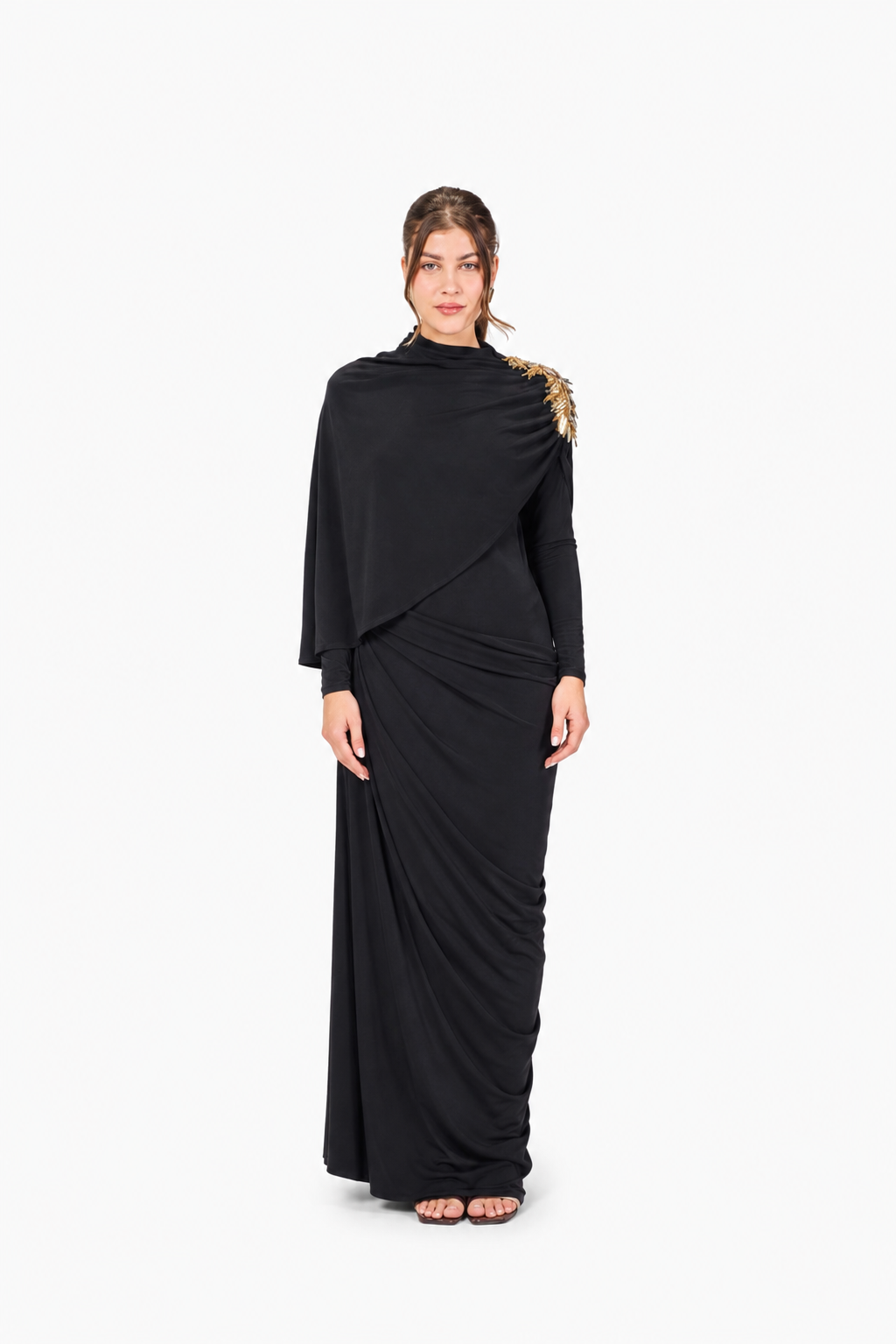 Limited Edition Hand-made Draped Maxi Dress