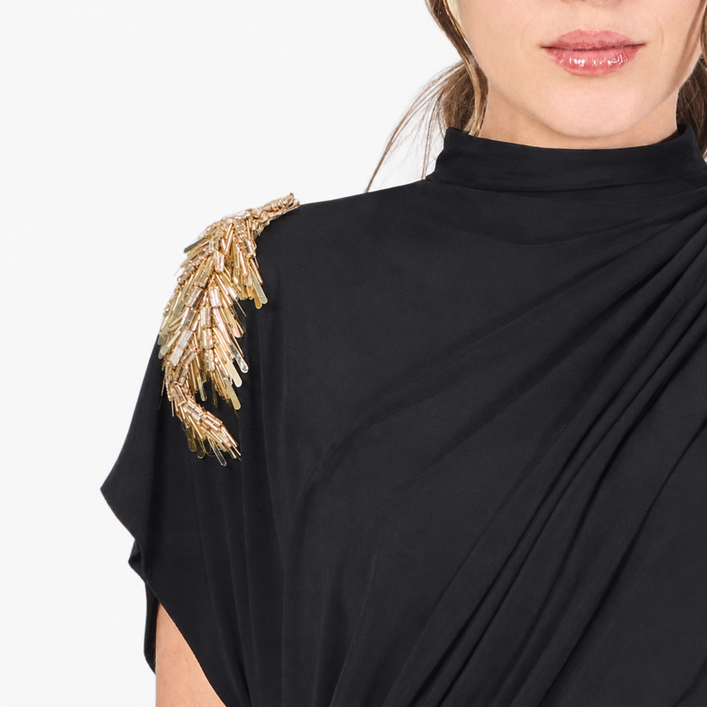 Limited Edition Hand-made Draped Maxi Dress