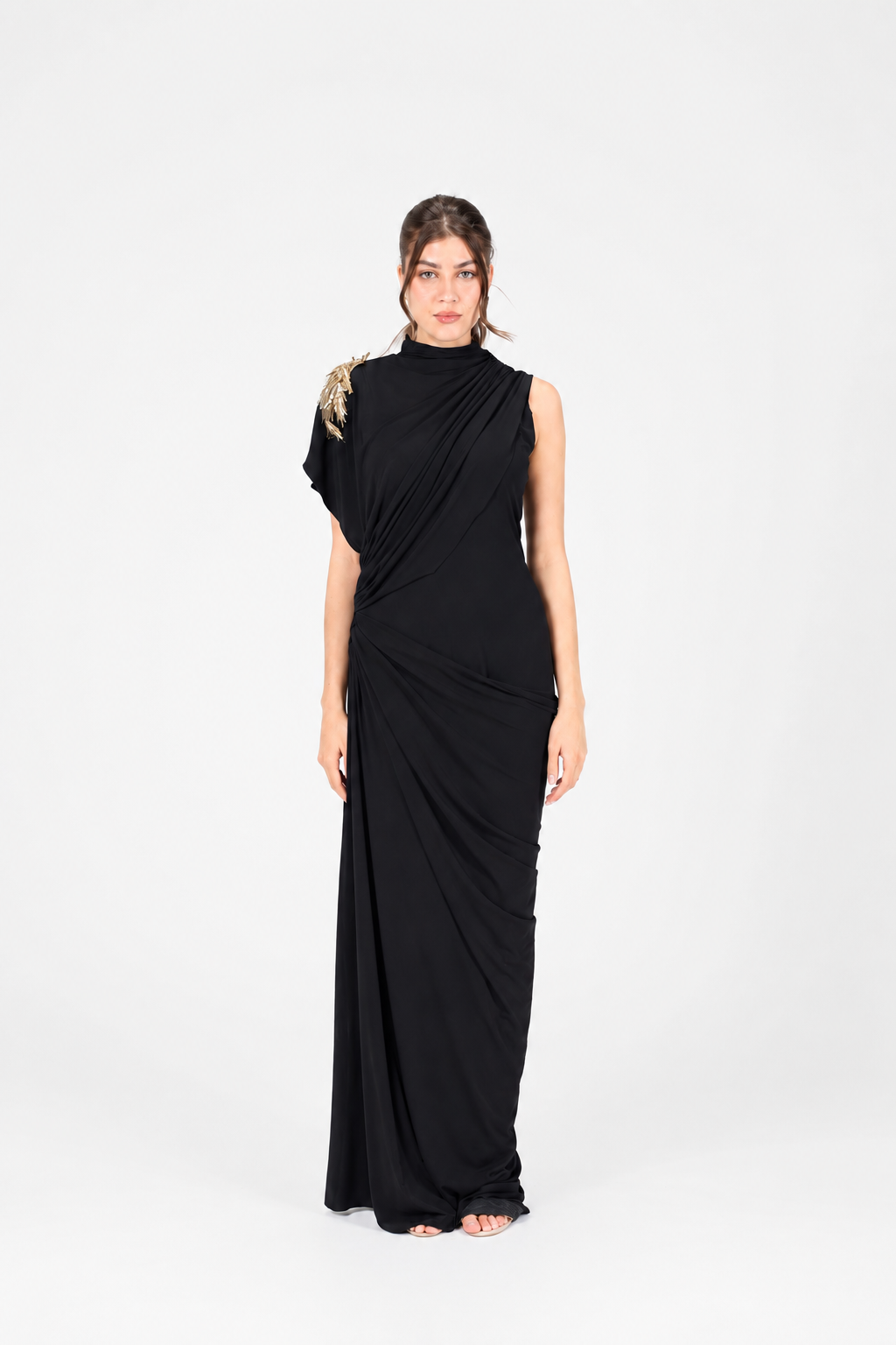 Limited Edition Hand-made Draped Maxi Dress