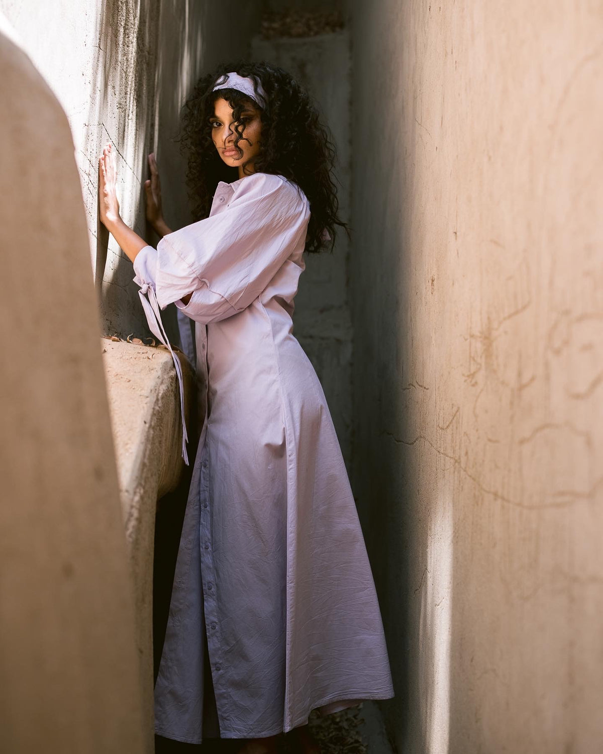 Maxi Cotton Shirt Dress