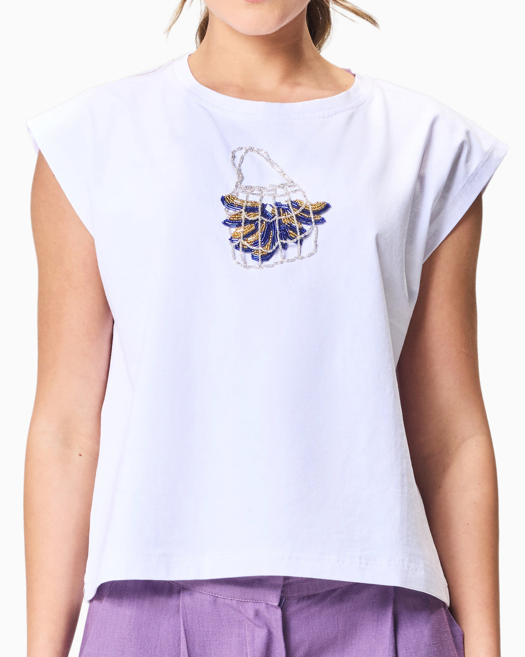 Hand-beaded Banana T-shirt
