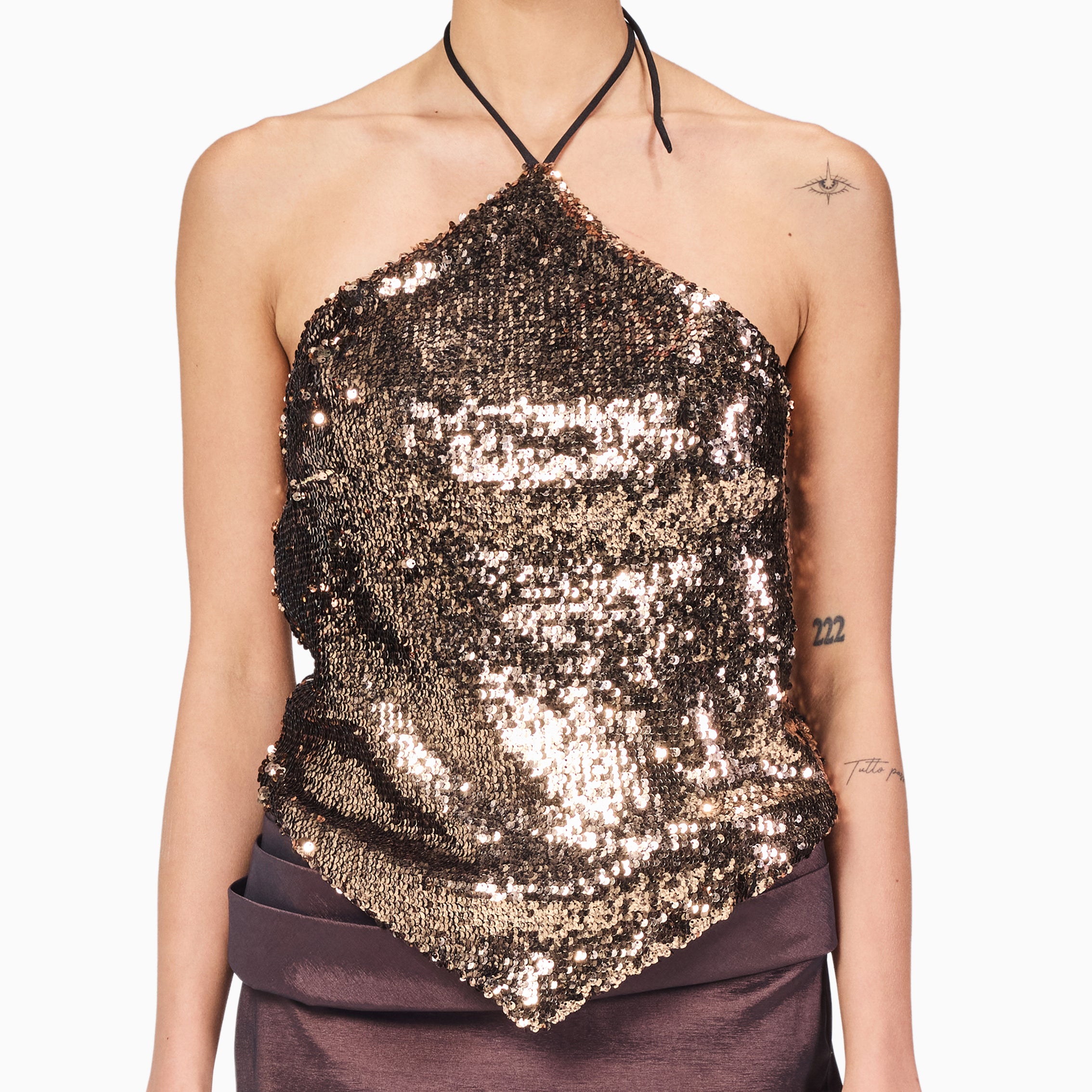 Sequins Halter Top