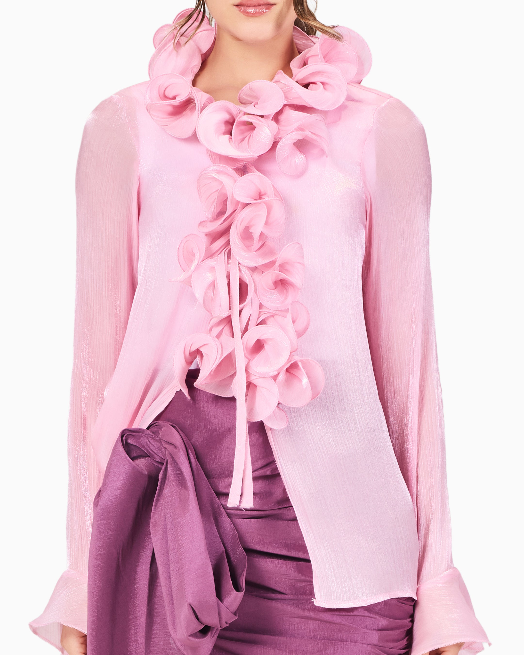 Blouse with Ruffle Detailing