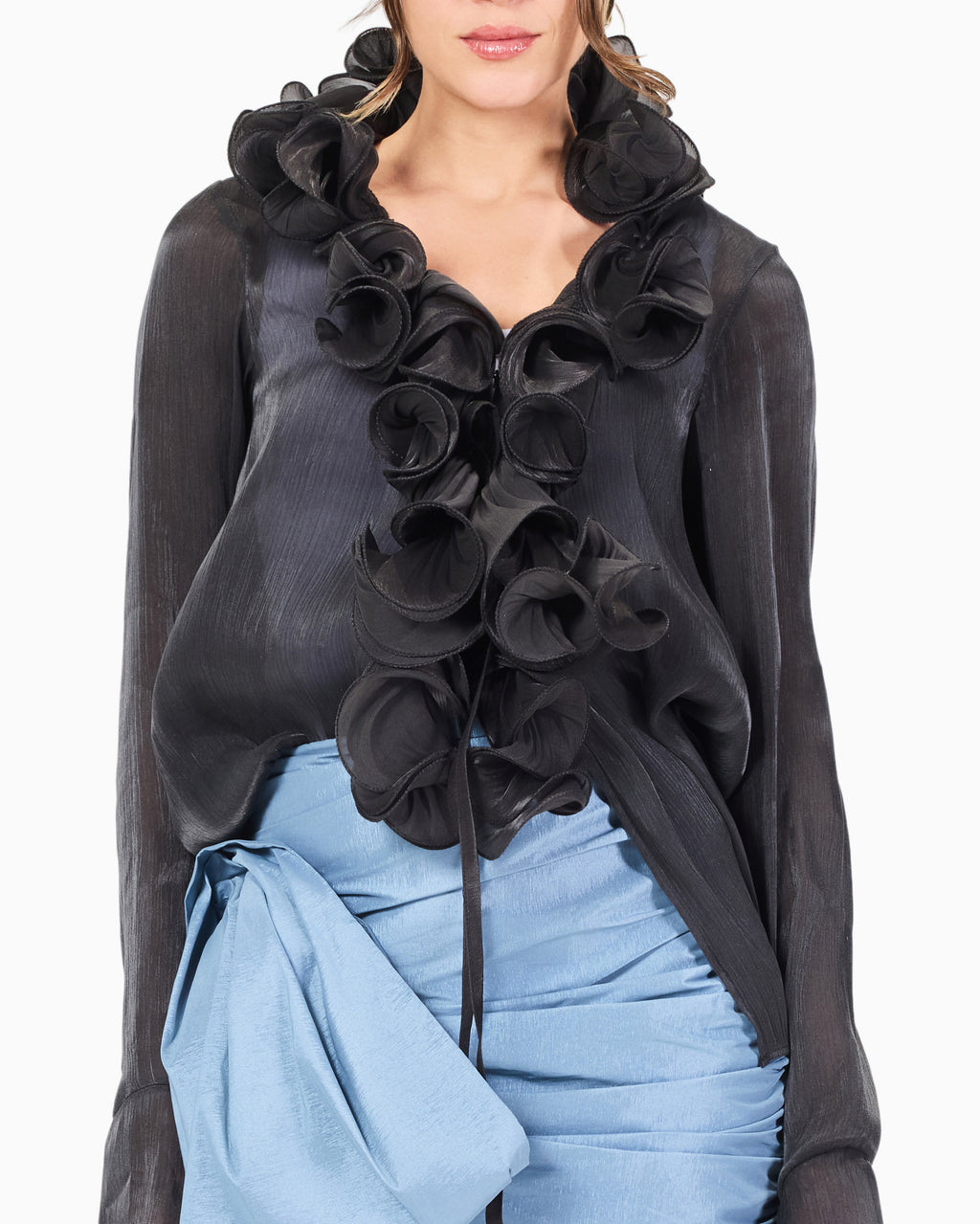 Blouse with Ruffle Detailing
