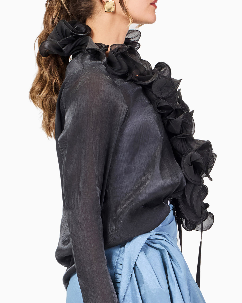 Blouse with Ruffle Detailing