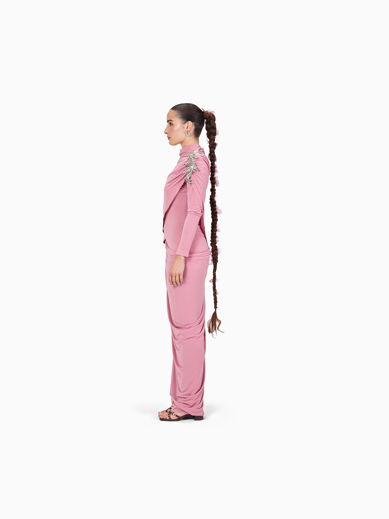 Limited Edition Hand-made Draped Maxi Dress