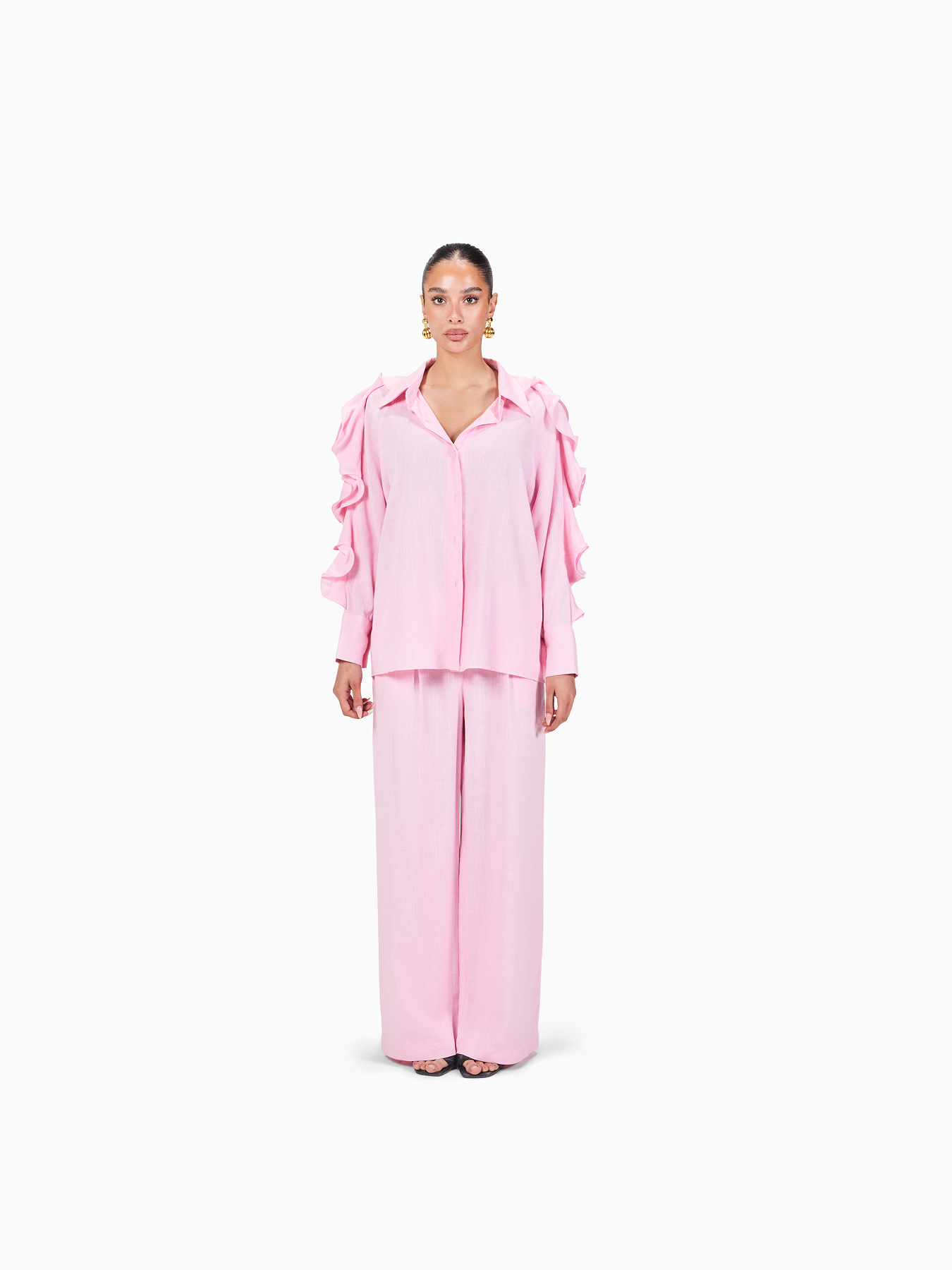 Linen Ruffles Shirt