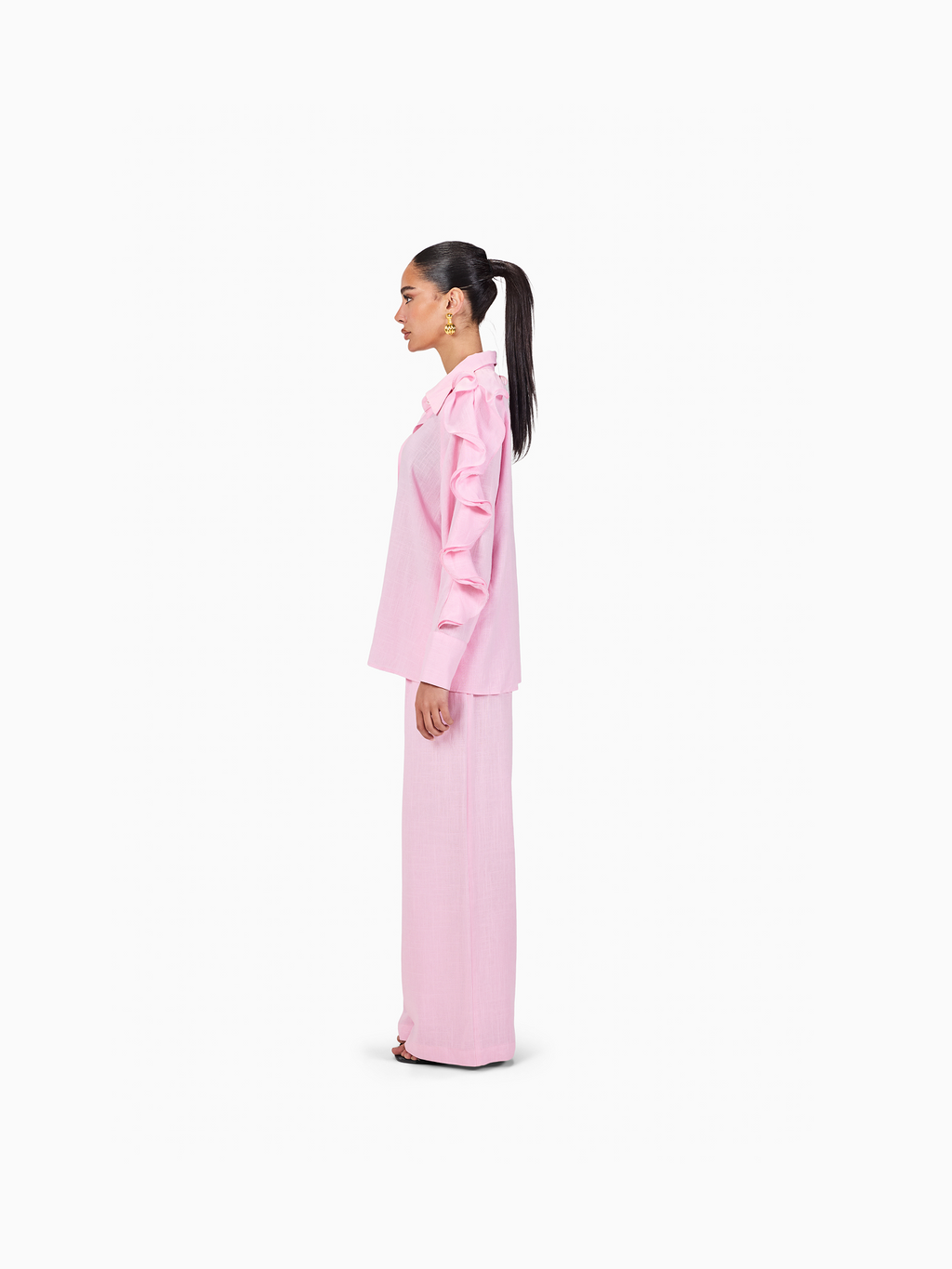 Linen Ruffles Shirt