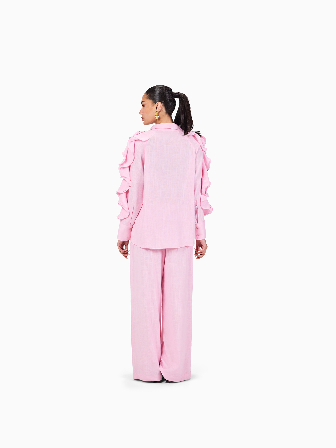 Linen Ruffles Shirt