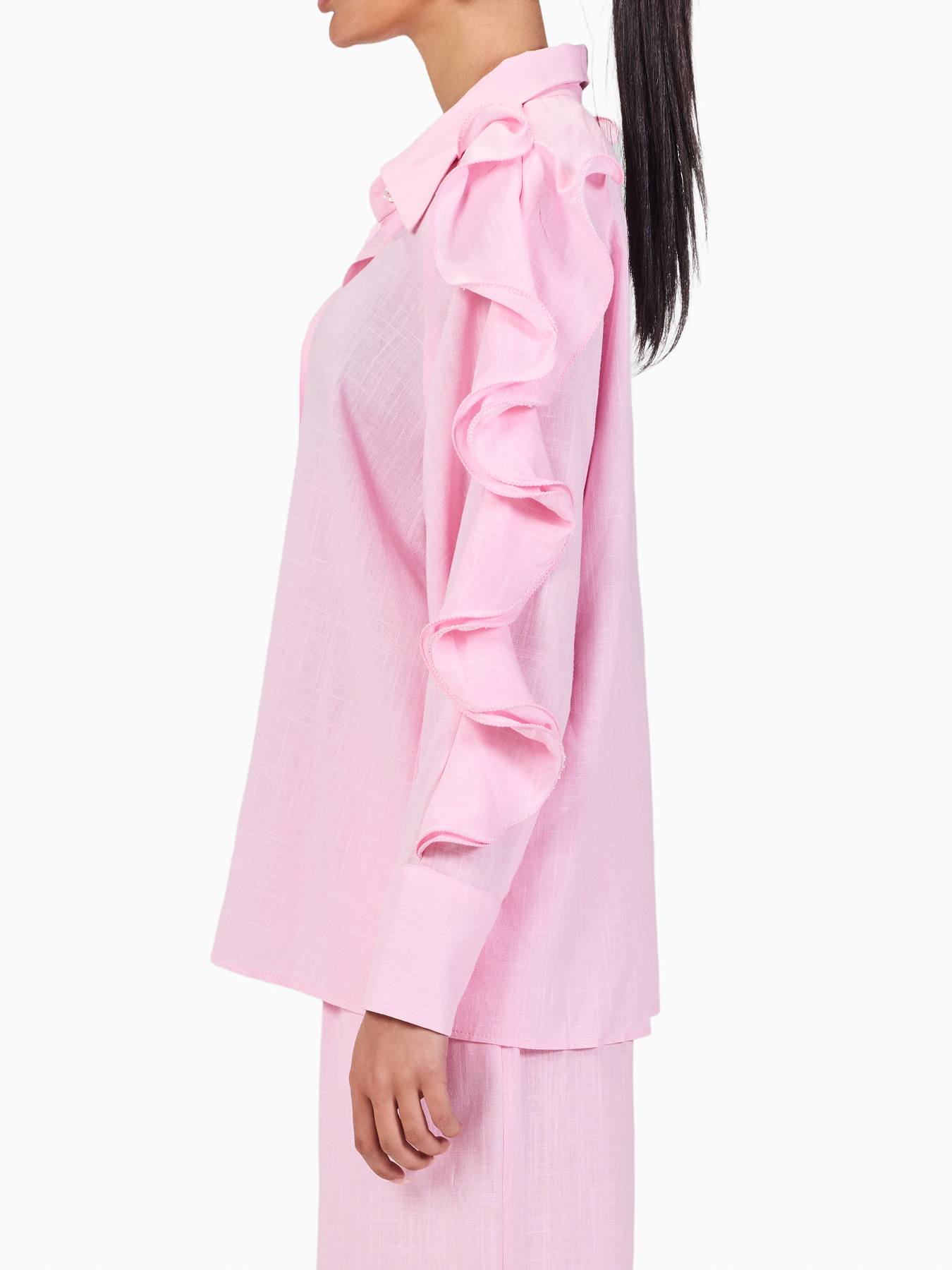 Linen Ruffles Shirt