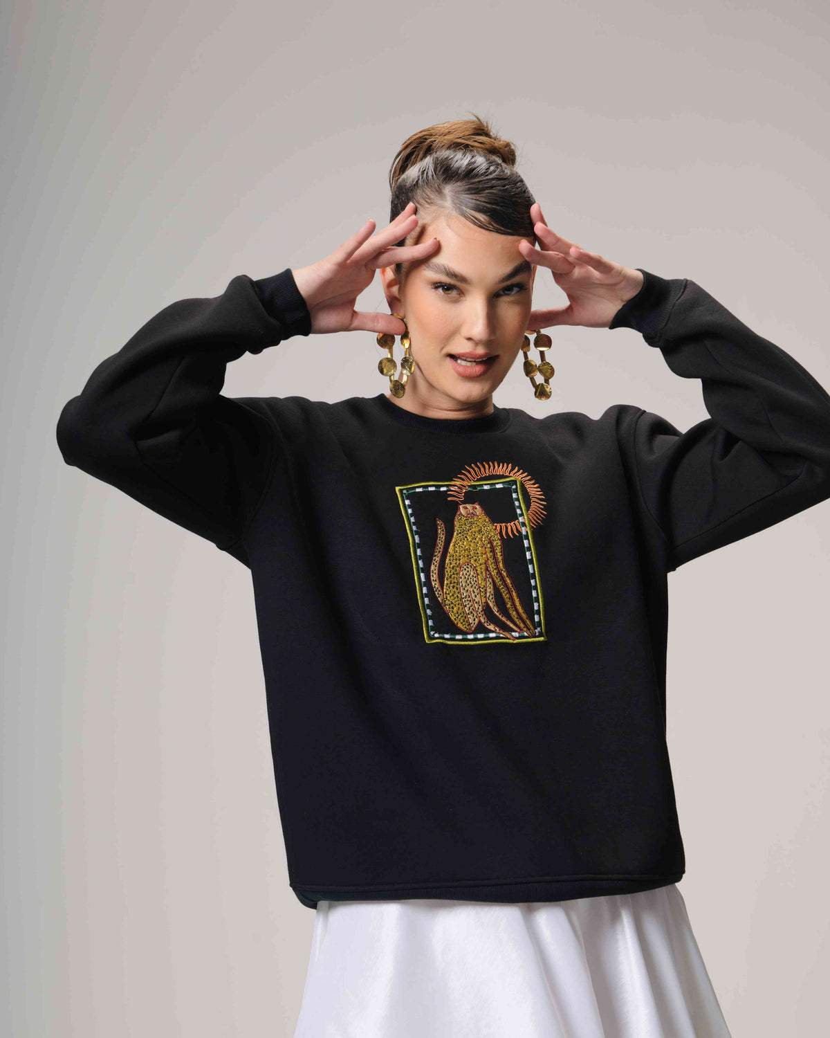 Tiger Gold Embroidered Sweatshirt
