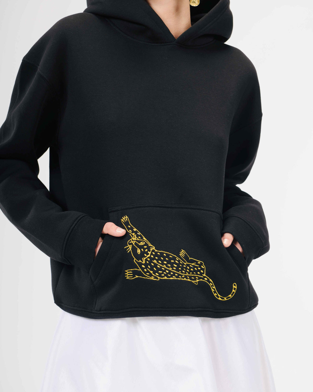 Tiger Gold Embroidered Hoodie